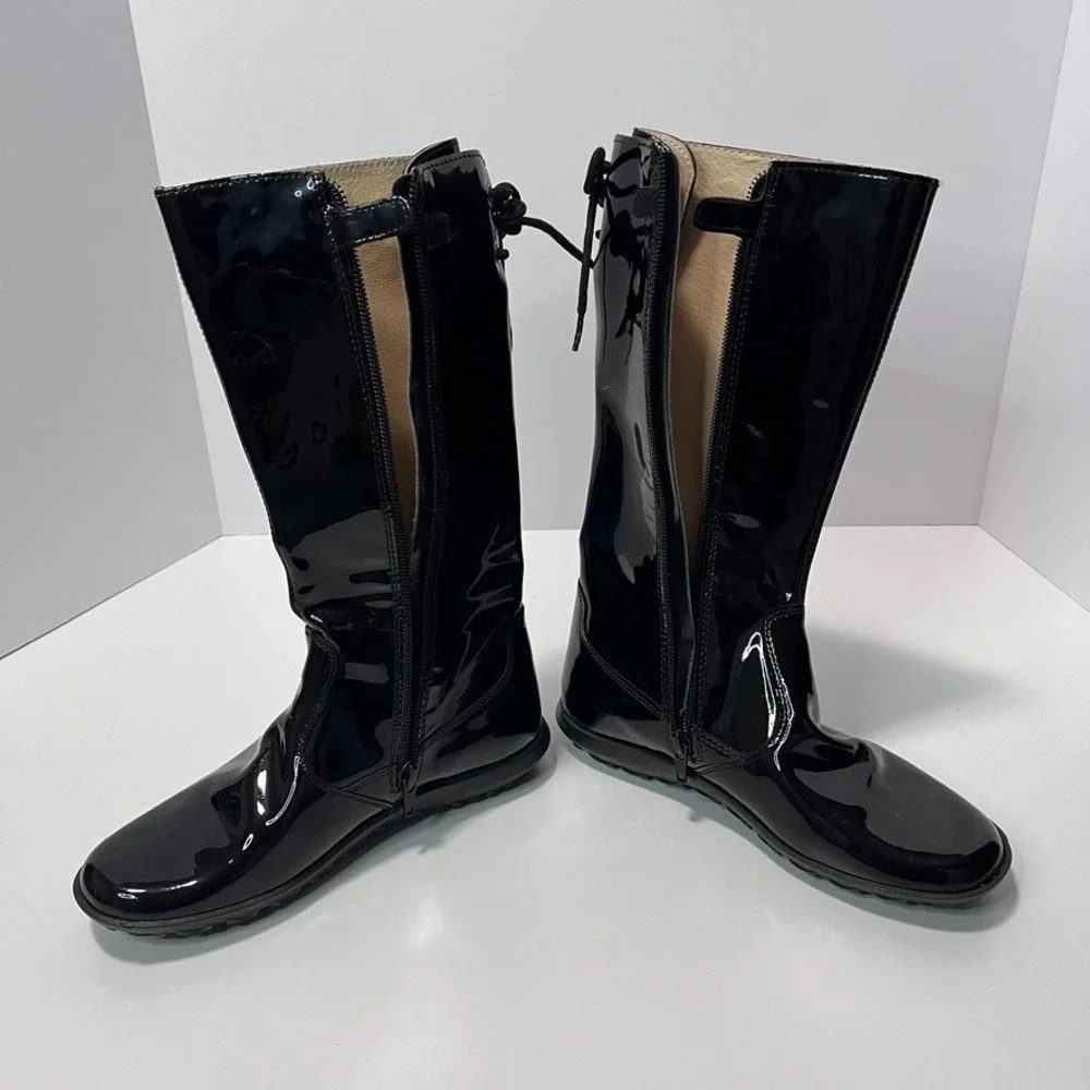Naturino 34 (2.5) Black Patent Leather Boots Zipper - Picture 4 of 9